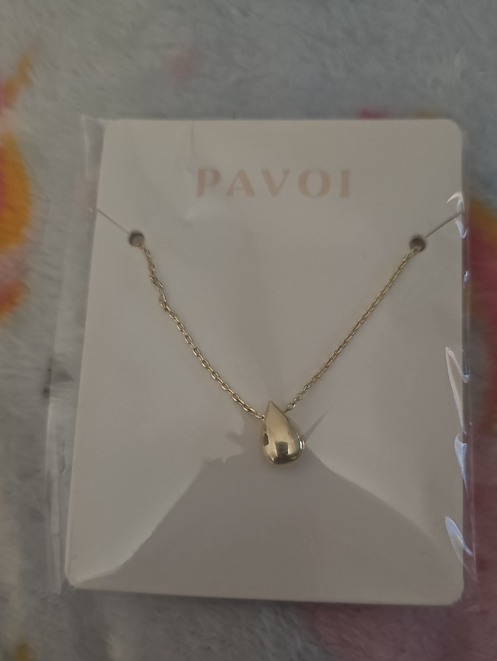 PAVOI Gold Teardrop Pendant Necklace - Delicate Women's Jewelry